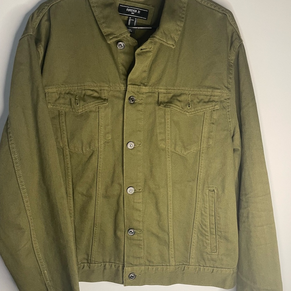 Forever 21 Green Lightweight Shirt Jacket